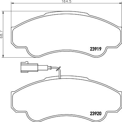 Cobreq N-596P - Тормозные колодки, дисковые, комплект autosila-amz.com