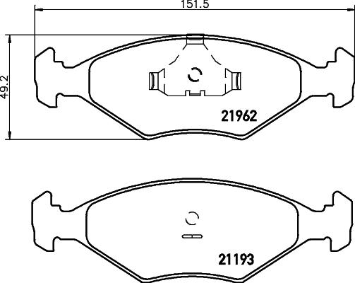 Cobreq N-190 - Тормозные колодки, дисковые, комплект autosila-amz.com