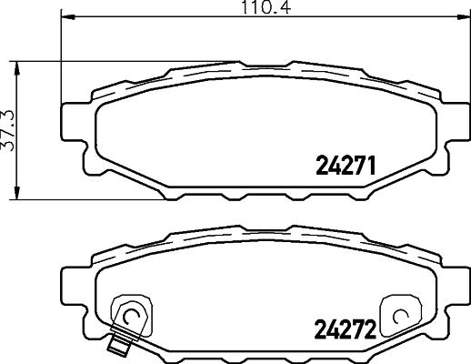 Cobreq N-1475 - Тормозные колодки, дисковые, комплект autosila-amz.com