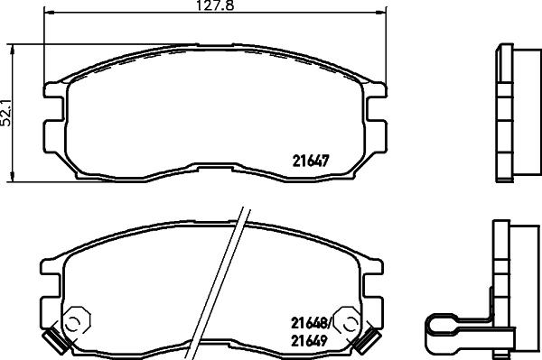 Dodge 4615A069 - Тормозные колодки, дисковые, комплект autosila-amz.com