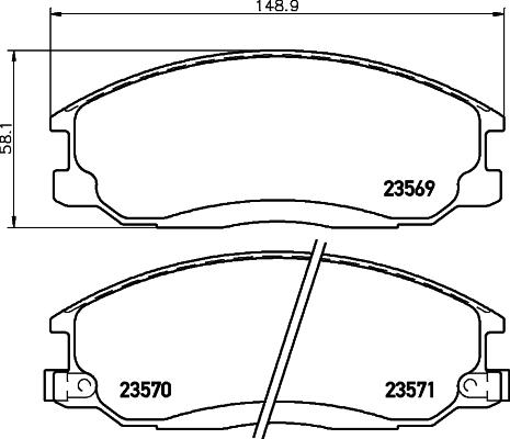 Cobreq N-1250 - Тормозные колодки, дисковые, комплект autosila-amz.com