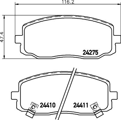 Cobreq N-1264 - Тормозные колодки, дисковые, комплект autosila-amz.com