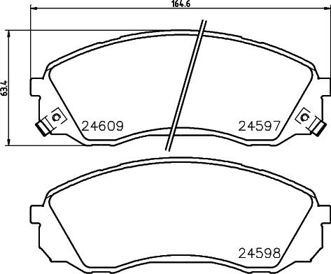 BENDIX 572619B - Тормозные колодки, дисковые, комплект autosila-amz.com