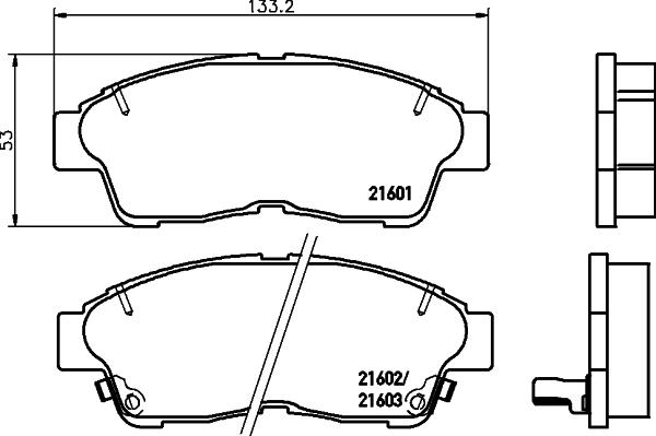 Cobreq N-841 - Тормозные колодки, дисковые, комплект autosila-amz.com