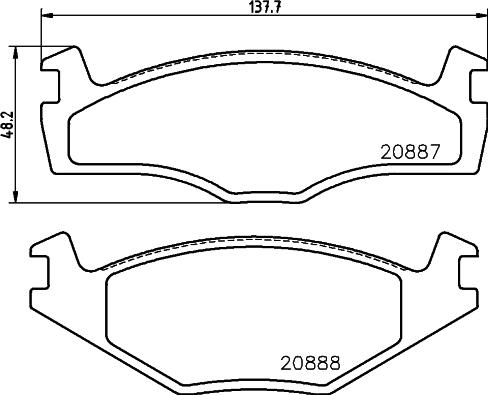 Cobreq N-883 - Тормозные колодки, дисковые, комплект autosila-amz.com