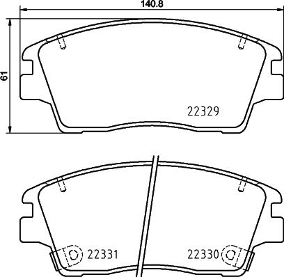 Cobreq N-2060 - Тормозные колодки, дисковые, комплект autosila-amz.com