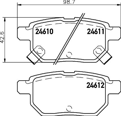 Cobreq N-2073 - Тормозные колодки, дисковые, комплект autosila-amz.com