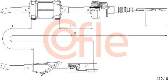 Cofle 92.412.10 - Трос, управление сцеплением autosila-amz.com