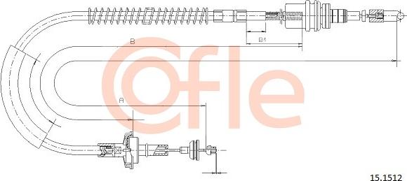 Cofle 92.15.1512 - Трос, управление сцеплением autosila-amz.com