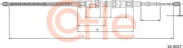 Cofle 92.10.9037 - Тросик, cтояночный тормоз autosila-amz.com