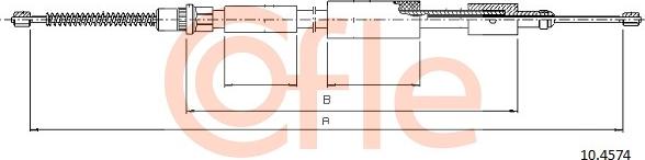 Cofle 92.10.4574 - Тросик, cтояночный тормоз autosila-amz.com