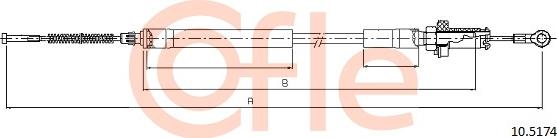 Cofle 92.10.5174 - Тросик, cтояночный тормоз autosila-amz.com