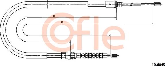 Cofle 92.10.6045 - Тросик, cтояночный тормоз autosila-amz.com