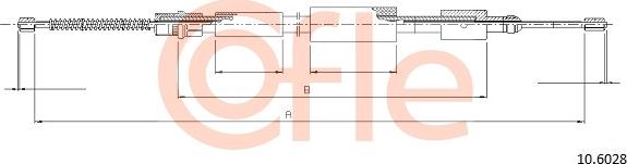 Cofle 92.10.6028 - Тросик, cтояночный тормоз autosila-amz.com