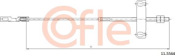 Cofle 92.11.5564 - Тросик, cтояночный тормоз autosila-amz.com