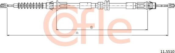 Cofle 92.11.5510 - Тросик, cтояночный тормоз autosila-amz.com