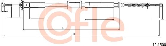 Cofle 92.12.1500 - Тросик, cтояночный тормоз autosila-amz.com