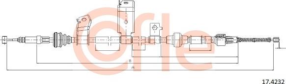 Cofle 92.17.4232 - Тросик, cтояночный тормоз autosila-amz.com