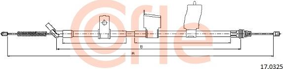 Cofle 92.17.0325 - Тросик, cтояночный тормоз autosila-amz.com