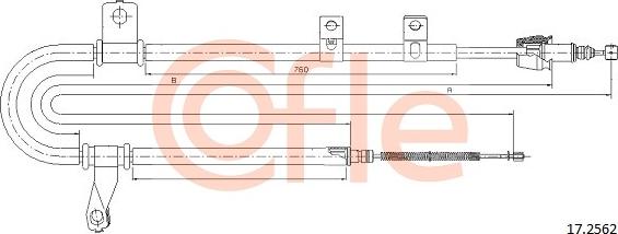 Cofle 92.17.2562 - Тросик, cтояночный тормоз autosila-amz.com