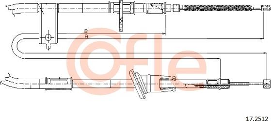 Cofle 92.17.2512 - Тросик, cтояночный тормоз autosila-amz.com