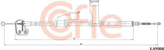 Cofle 92.1.HY004 - Тросик, cтояночный тормоз autosila-amz.com
