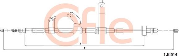 Cofle 92.1.KI014 - Тросик, cтояночный тормоз autosila-amz.com