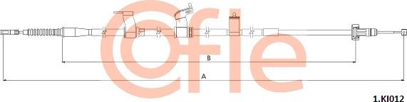 Cofle 92.1.KI012 - Тросик, cтояночный тормоз autosila-amz.com