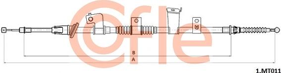 Cofle 92.1.MT011 - Тросик, cтояночный тормоз autosila-amz.com