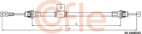 Cofle 92.20.160B505 - Тросик, cтояночный тормоз autosila-amz.com