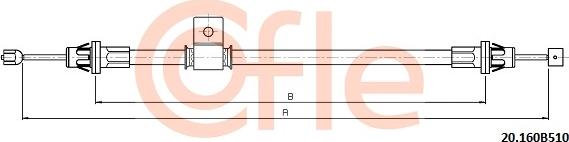 Cofle 92.20.160B510 - Тросик, cтояночный тормоз autosila-amz.com