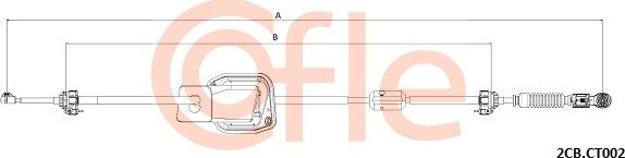 Cofle 92.2CB.CT002 - Трос, наконечник, ступенчатая коробка передач autosila-amz.com