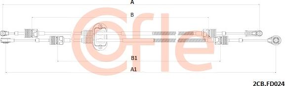 Cofle 92.2CB.FD024 - Трос, наконечник, ступенчатая коробка передач autosila-amz.com