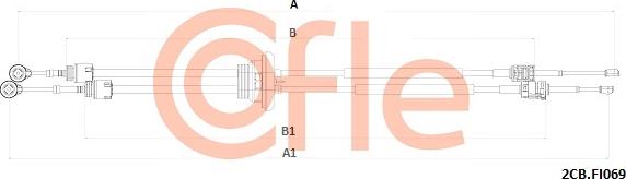 Cofle 92.2CB.FI069 - Трос, наконечник, ступенчатая коробка передач autosila-amz.com