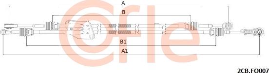 Cofle 92.2CB.FO007 - Трос, наконечник, ступенчатая коробка передач autosila-amz.com