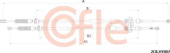 Cofle 92.2CB.HY007 - Трос, наконечник, ступенчатая коробка передач autosila-amz.com