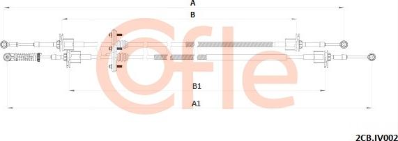 Cofle 92.2CB.IV002 - Трос, наконечник, ступенчатая коробка передач autosila-amz.com