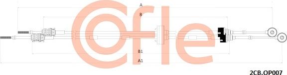 Cofle 92.2CB.OP007 - Трос, наконечник, ступенчатая коробка передач autosila-amz.com