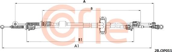 Cofle 92.2CB.OP011 - Трос, наконечник, ступенчатая коробка передач autosila-amz.com