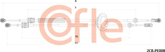 Cofle 92.2CB.PE008 - Трос, наконечник, ступенчатая коробка передач autosila-amz.com