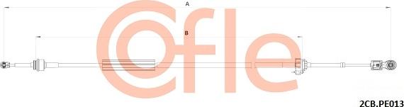 Cofle 92.2CB.PE013 - Трос, наконечник, ступенчатая коробка передач autosila-amz.com