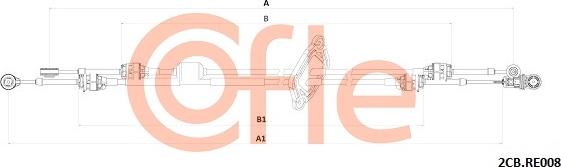 Cofle 92.2CB.RE008 - Трос, наконечник, ступенчатая коробка передач autosila-amz.com