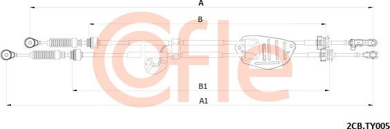 Cofle 92.2CB.TY005 - Трос, наконечник, ступенчатая коробка передач autosila-amz.com