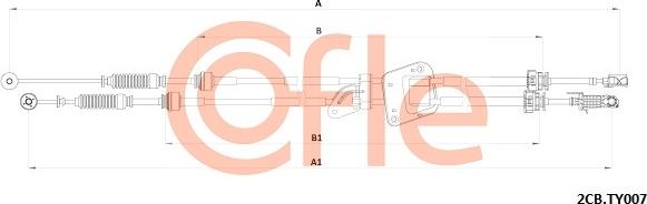 Cofle 92.2CB.TY007 - Трос, наконечник, ступенчатая коробка передач autosila-amz.com