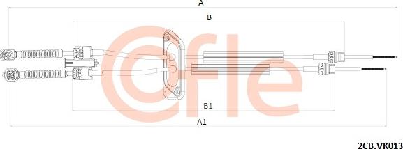 Cofle 92.2CB.VK013 - Трос, наконечник, ступенчатая коробка передач autosila-amz.com