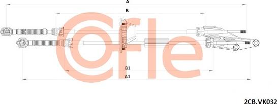 Cofle 92.2CB.VK032 - Трос, наконечник, ступенчатая коробка передач autosila-amz.com