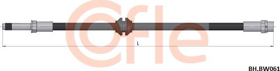 Cofle 92.BH.BW061 - Тормозной шланг autosila-amz.com