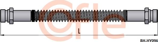 Cofle 92.BH.HY096 - Тормозной шланг autosila-amz.com
