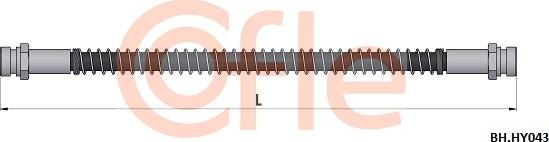 Cofle 92.BH.HY043 - Тормозной шланг autosila-amz.com