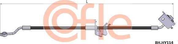 Cofle 92.BH.HY114 - Тормозной шланг autosila-amz.com